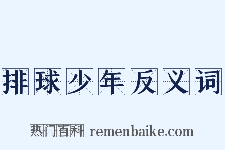 排球少年反义词是什么意思的图片